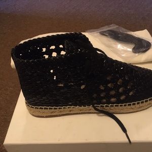 Celine woven leather espadrille desert boots